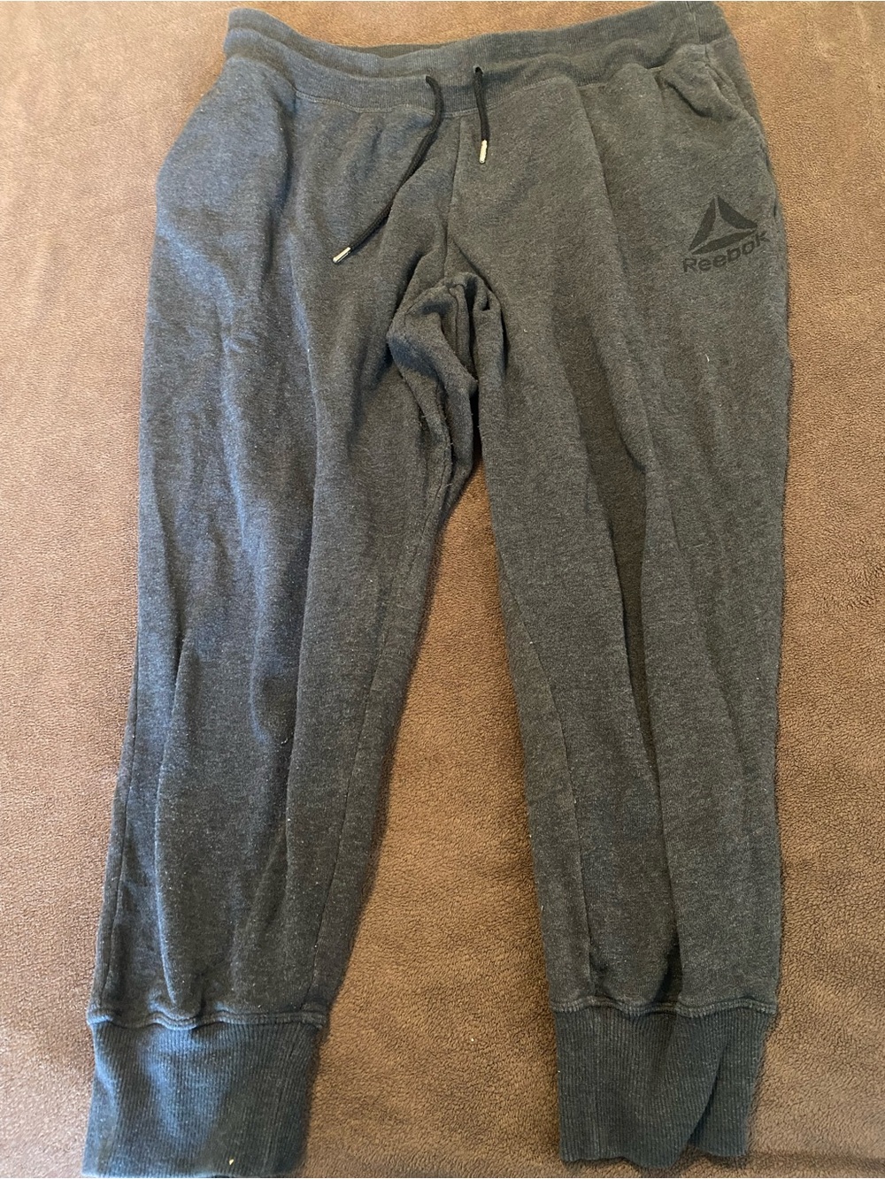 Reebok Women’s Dark Gray Fleece Jogger Pants